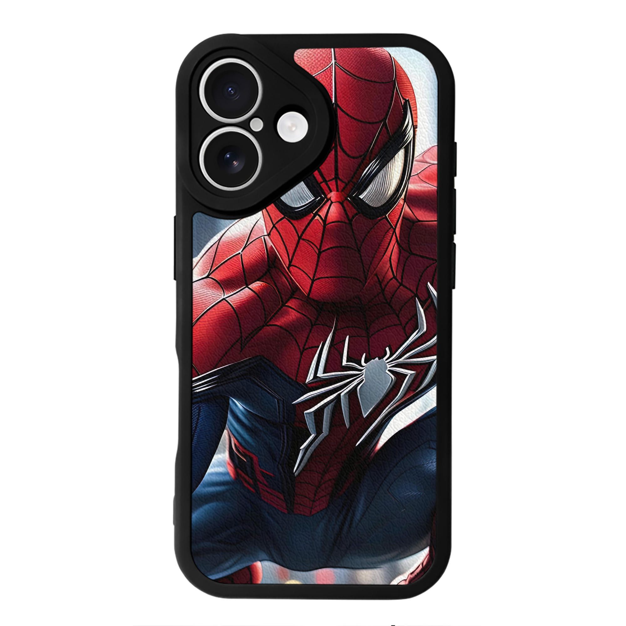（画像用） Spider Man スパイダーマン 【iPhone 16シリーズ対応】シリコンスマホケース（レザー調） 材質：シリコン